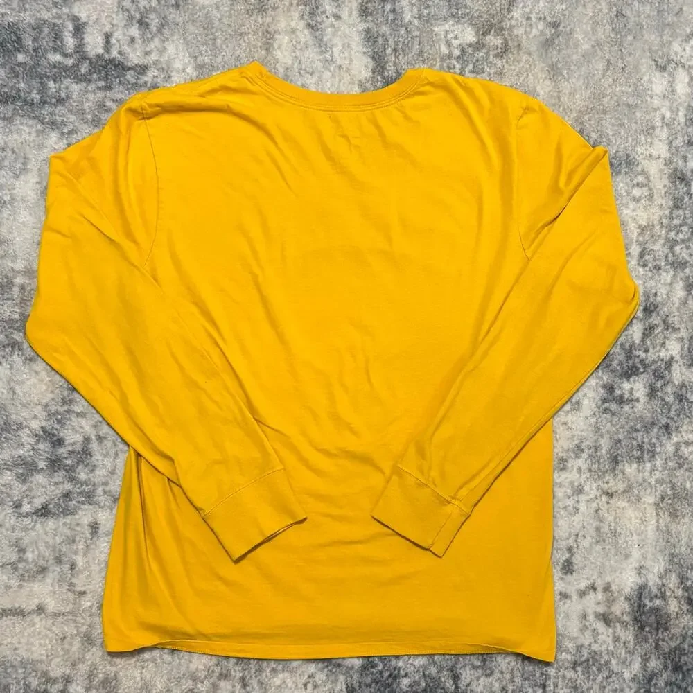 Nike The Nike Tee Long Sleeve Yellow Athletic M